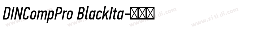 DINCompPro BlackIta字体转换